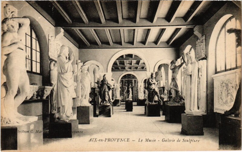Carte postale ancienne Aix-en-Provence Le Musee - Galerie de Sculpture à Aix-en-Provence