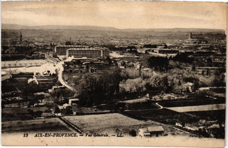 Carte postale ancienne Aix-en-Provence Vue Generale à Aix-en-Provence