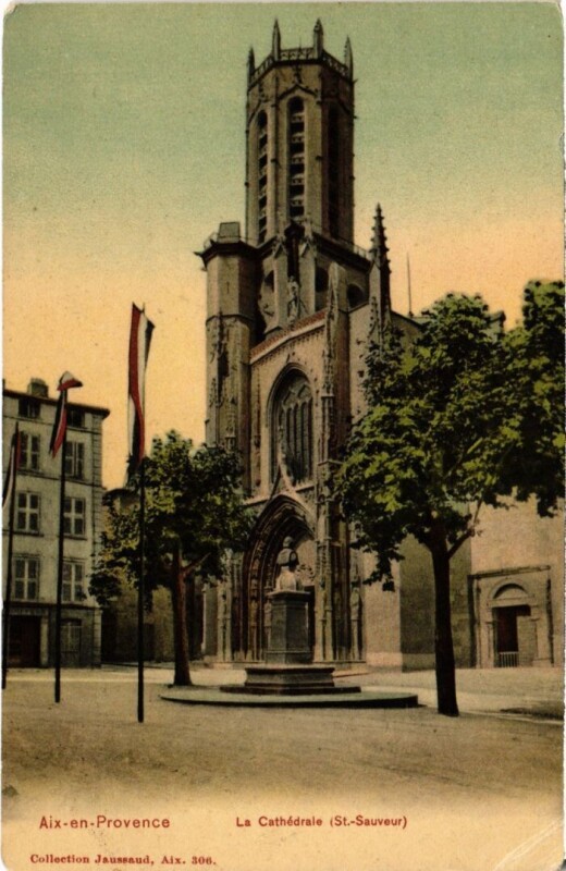 Carte postale ancienne Aix-en-Provence La Cathedrale Saint-Sauveur à Aix-en-Provence