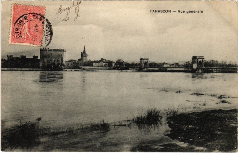 Carte postale ancienne Tarascon Vue Generale à Tarascon