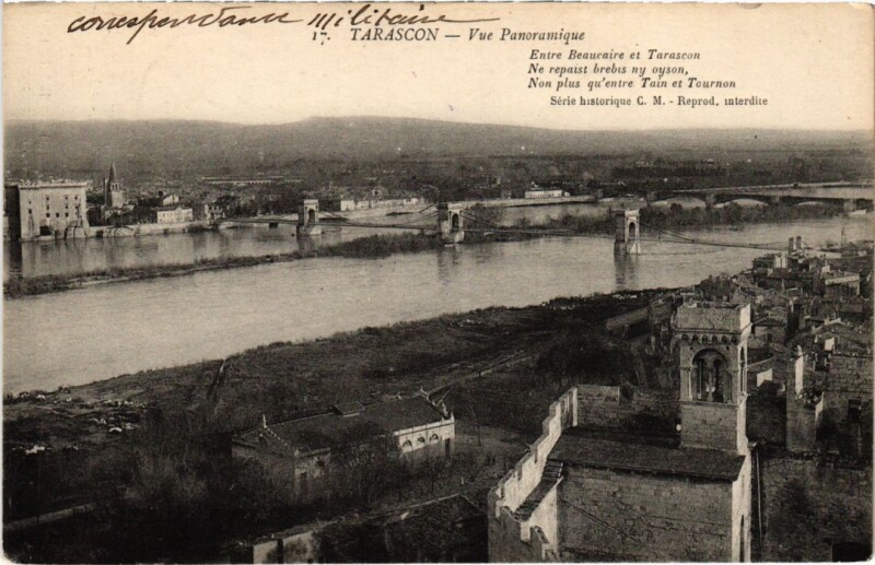 Carte postale ancienne Tarascon Vue Panoramique à Tarascon