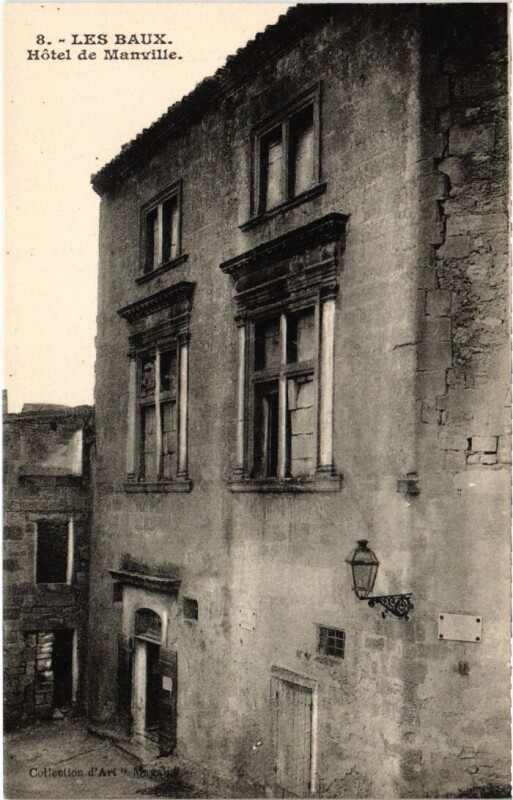 Carte postale ancienne Les Baux Hotel de Manville