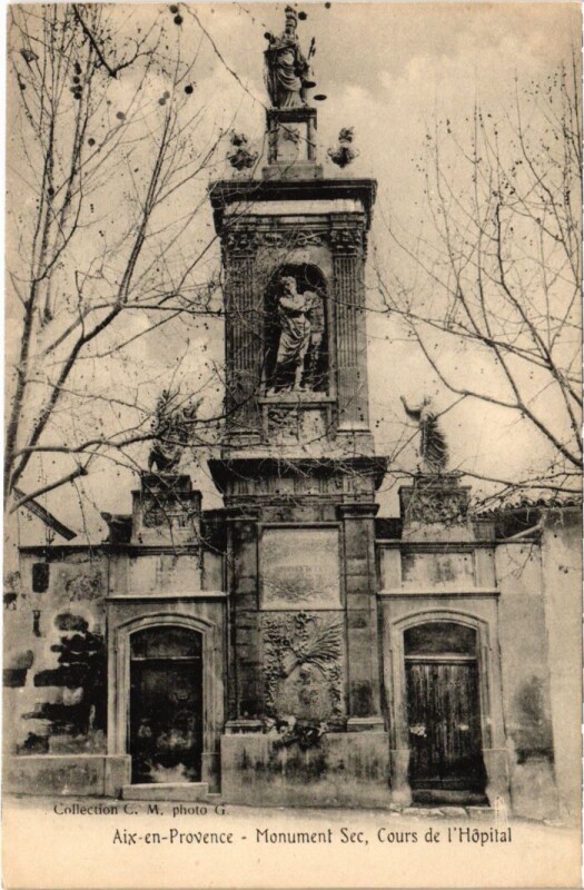 Carte postale ancienne Aix-en-Provence Monument Sec - Cours de l'Hopital à Aix-en-Provence