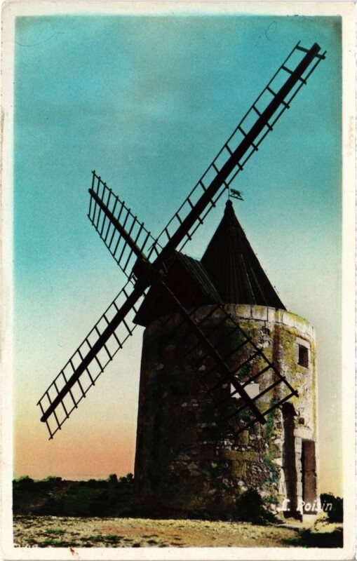 Carte postale ancienne Fontvieille Le Moulin de Daudet à Fontvieille