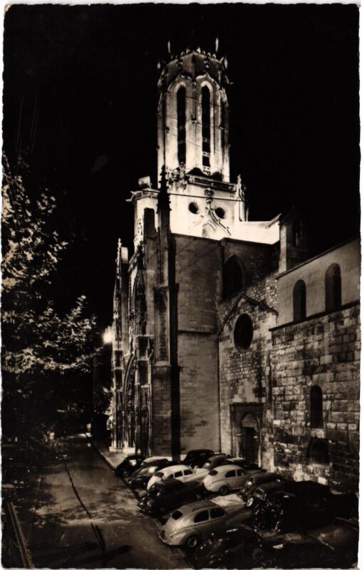 Carte postale ancienne Aix-en-Provence Illumination de la Cathedrale Saint-Sauveur à Aix-en-Provence