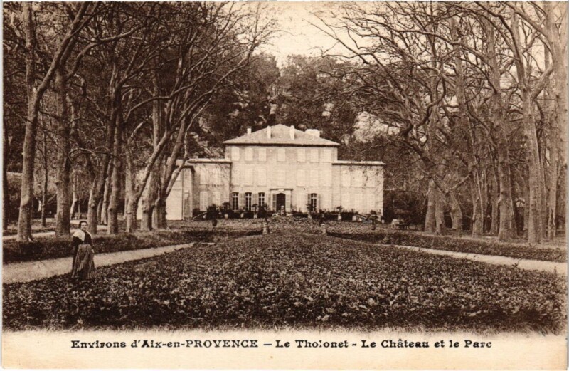 Carte postale ancienne Le Tholonet Le Chateau et le Parc au Tholonet