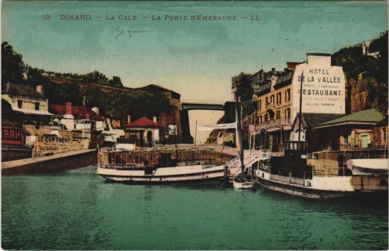 Carte postale ancienne Dinard La Cale , Porte d'Emeraude à Dinard