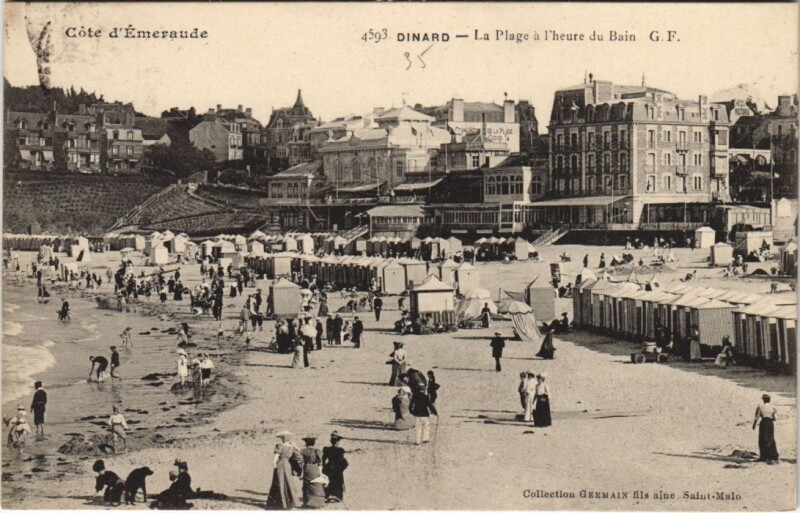 Carte postale ancienne Dinard La Plage à Dinard