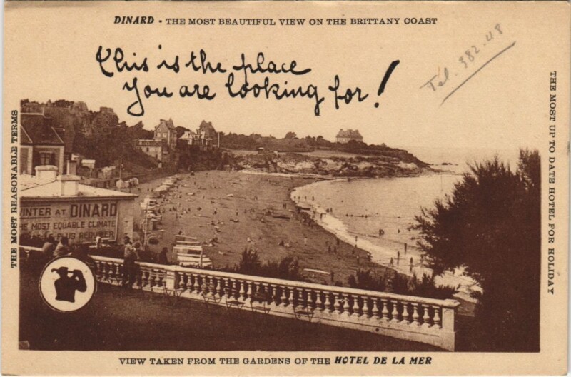 Carte postale ancienne Dinard Hotel de la Mer à Dinard