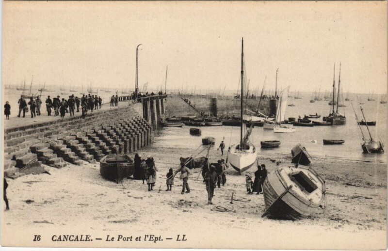 Carte postale ancienne Cancale Le Port a l'Epi à Cancale