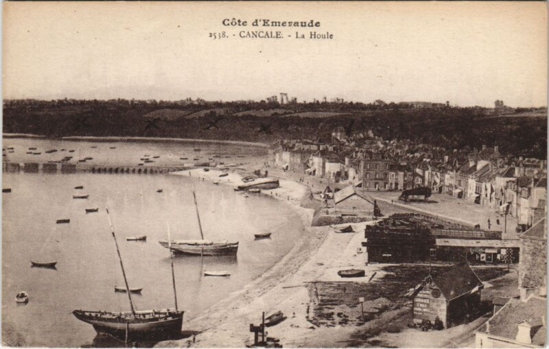 Carte postale ancienne Cancale La Houle à Cancale