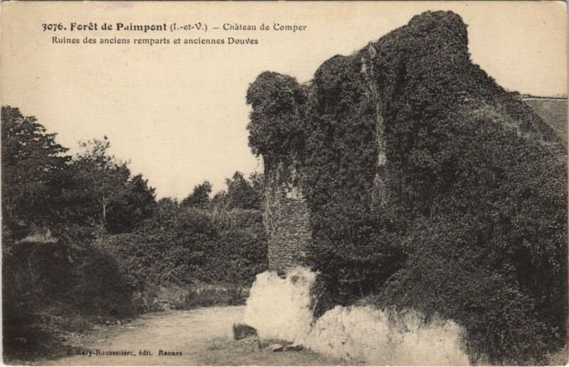 Carte postale ancienne Paimpont Chateau de Comper à Paimpont
