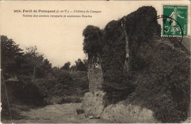 Carte postale ancienne Paimpont Chateau de Comper à Paimpont