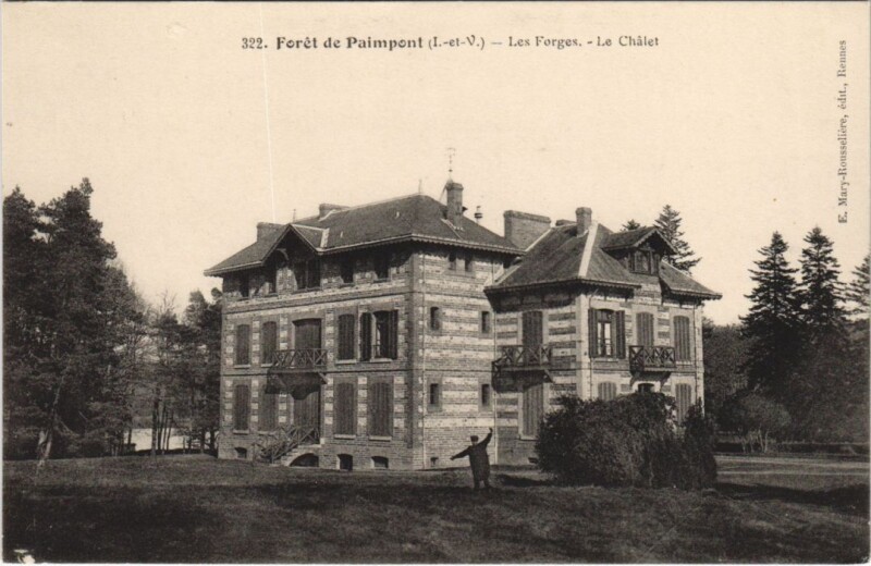 Carte postale ancienne Paimpont Les Forges, Le Chalet à Paimpont