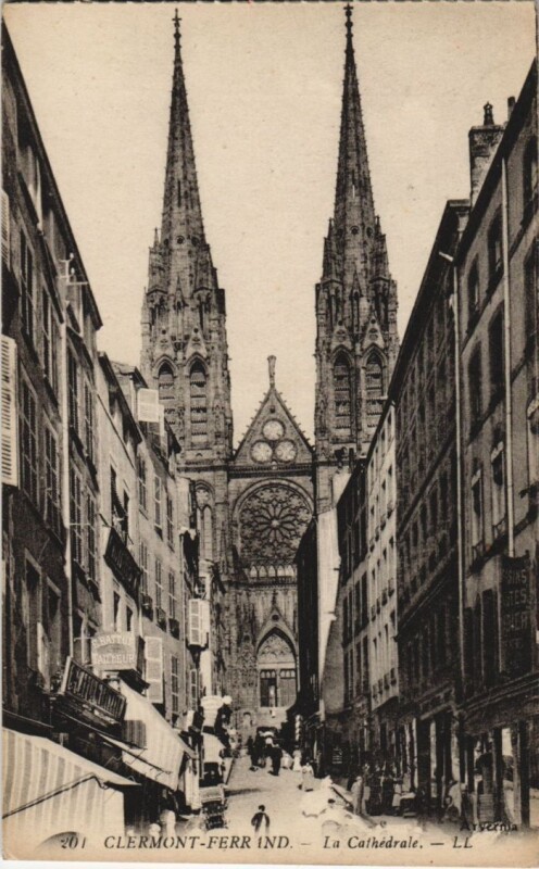 Carte postale ancienne Clermont Ferrand La Cathedrale à Clermont-Ferrand