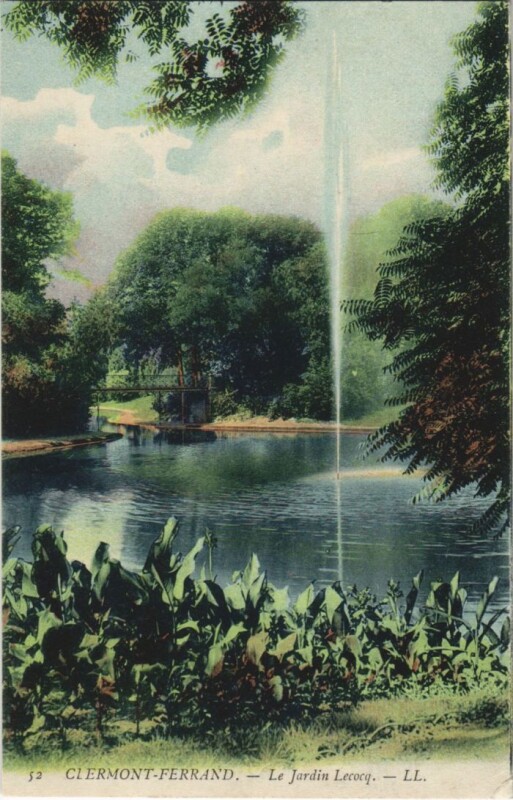 Carte postale ancienne Clermont Ferrand Jardin Lecoq à Clermont-Ferrand
