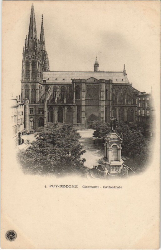 Carte postale ancienne Clermont Ferrand La Cathedrale à Clermont-Ferrand
