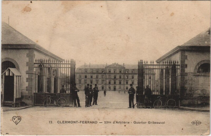 Carte postale ancienne Clermont Ferrand Quartier Gribeauval à Clermont-Ferrand