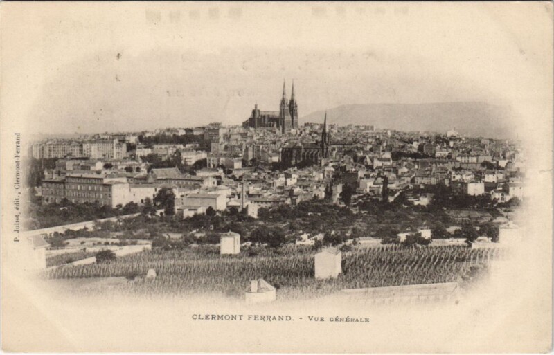 Carte postale ancienne Clermont Ferrand vue generale à Clermont-Ferrand