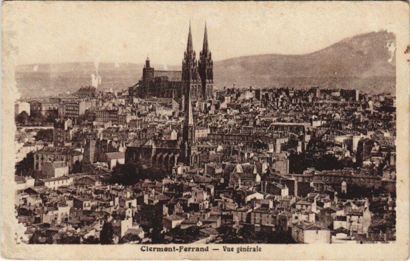 Carte postale ancienne Clermont Ferrand vue generale à Clermont-Ferrand