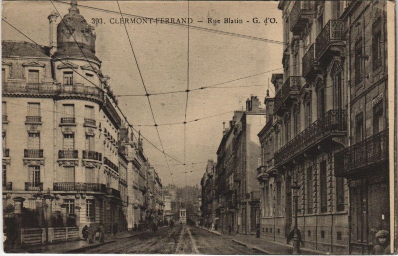 Carte postale ancienne Clermont Ferrand Rue Blatin à Clermont-Ferrand