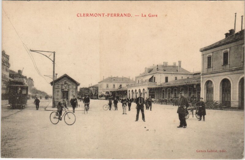 Carte postale ancienne Clermont Ferrand la gare à Clermont-Ferrand