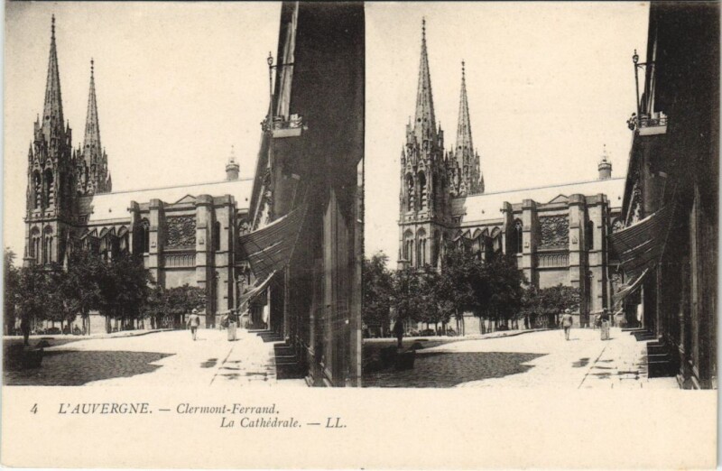Carte postale ancienne Clermont Ferrand La Cathedrale à Clermont-Ferrand