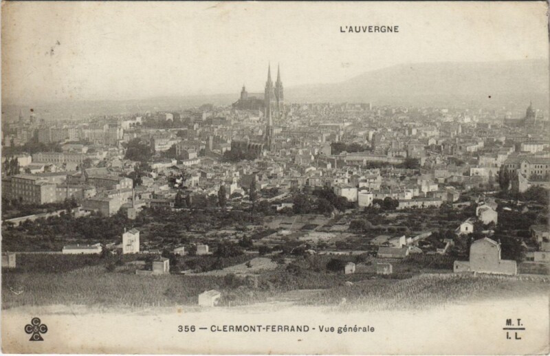 Carte postale ancienne Clermont Ferrand vue generale à Clermont-Ferrand