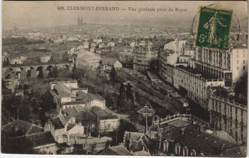 Carte postale ancienne Clermont Ferrand vue generale à Clermont-Ferrand