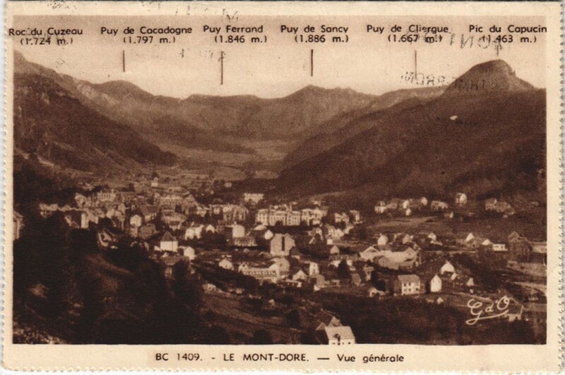 Carte postale ancienne Le Mont Dore vue generale à Mont-Dore