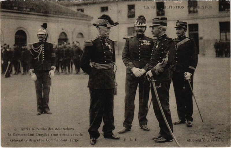 Carte postale ancienne Paris rehabilitation de Dreyfus Affaire
