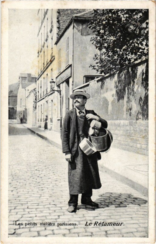 Carte postale ancienne Paris Petits Metiers Le Retameur