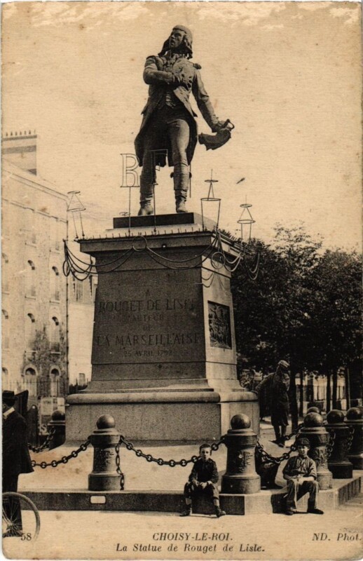 Carte postale ancienne Choisy le Roi La Statue de Rouget de Lisle France à Choisy-le-Roi