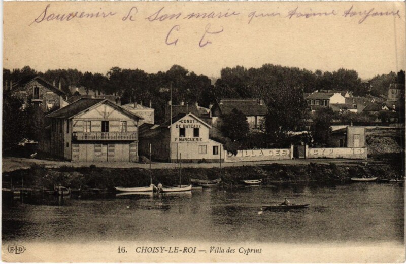 Carte postale ancienne Choisy le Roi Villa des Cyprins France à Choisy-le-Roi
