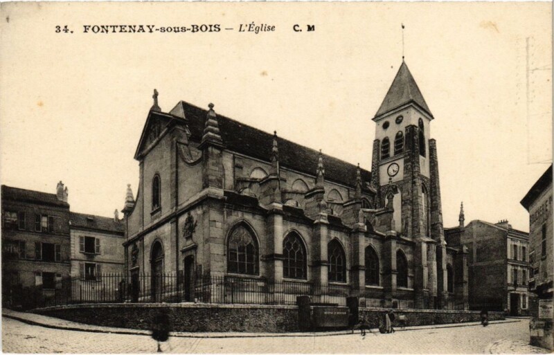 Carte postale ancienne Fontenay sous Bois L'Eglise France à Fontenay-sous-Bois