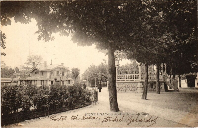 Carte postale ancienne Fontenay sous Bois La Gare France à Fontenay-sous-Bois