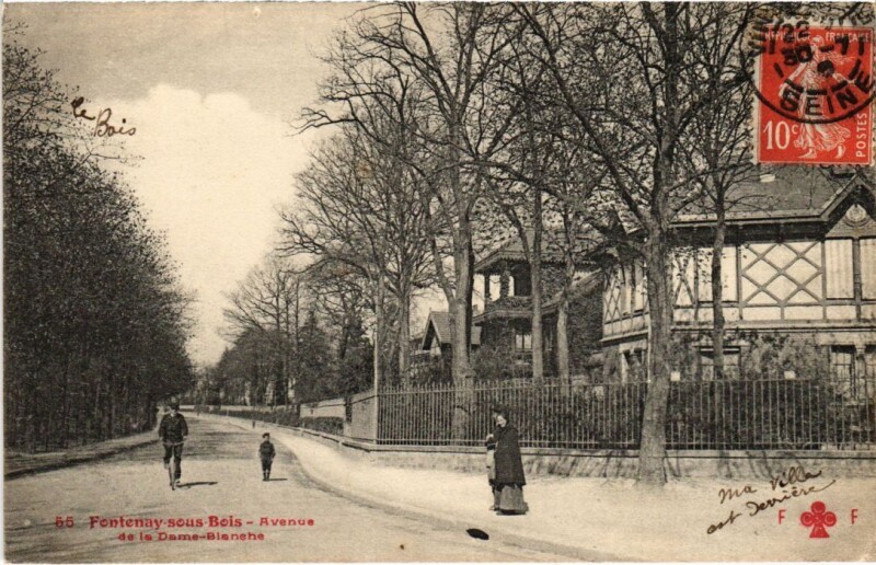 Carte postale ancienne Fontenay sous Bois Avenue de la Dame-Blanche France à Fontenay-sous-Bois