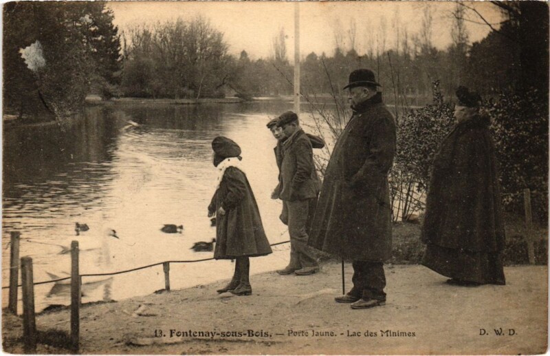 Carte postale ancienne Fontenay sous Bois Porte Jaune, Lac des Minimes France à Fontenay-sous-Bois