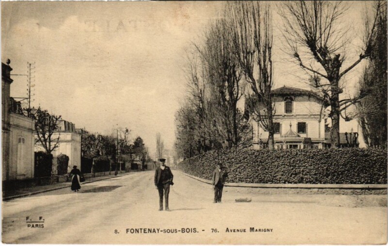 Carte postale ancienne Fontenay sous Bois Avenue Marigny France à Fontenay-sous-Bois