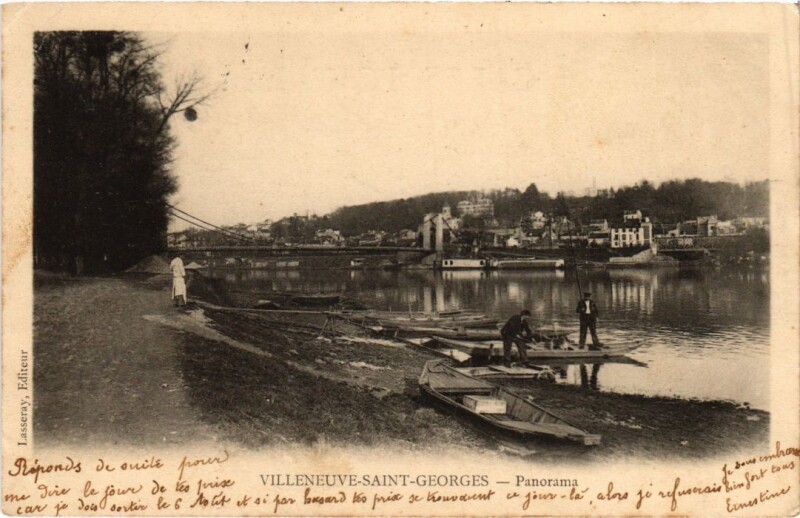 Carte postale ancienne Villeneuve St.Georges Panorama France