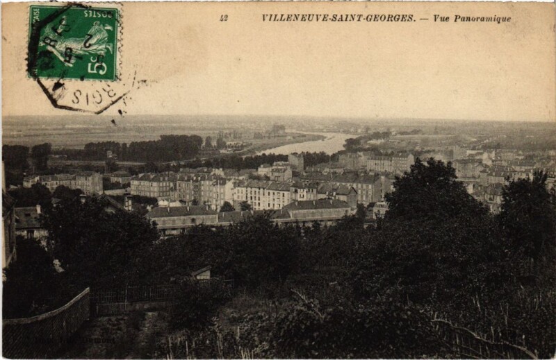Carte postale ancienne Villeneuve St.Georges Vue Panoramique France
