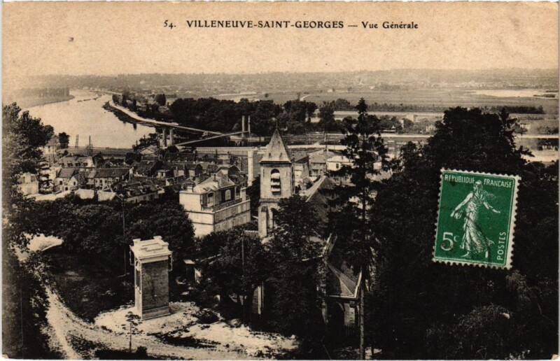 Carte postale ancienne Villeneuve St.Georges Vue Generale France