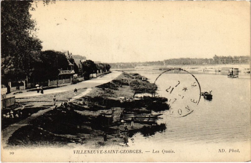 Carte postale ancienne Villeneuve St.Georges Les Quais France