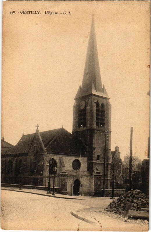 Carte postale ancienne Gentilly L'Eglise France à Gentilly