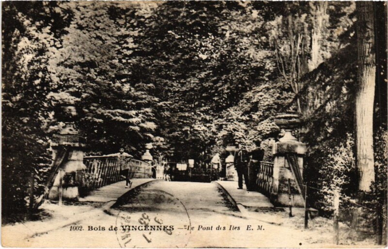 Carte postale ancienne Vincennes Le Pont des Iles France à Vincennes