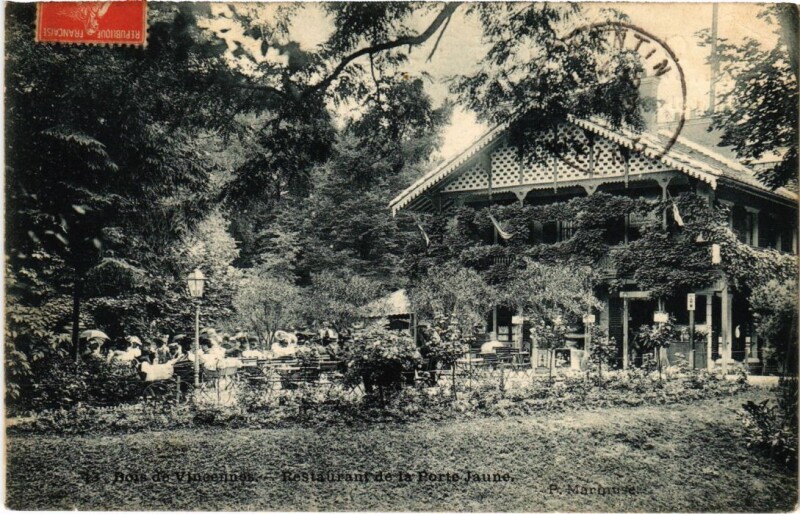 Carte postale ancienne Vincennes Restaurant de la Porte Jaune France à Vincennes