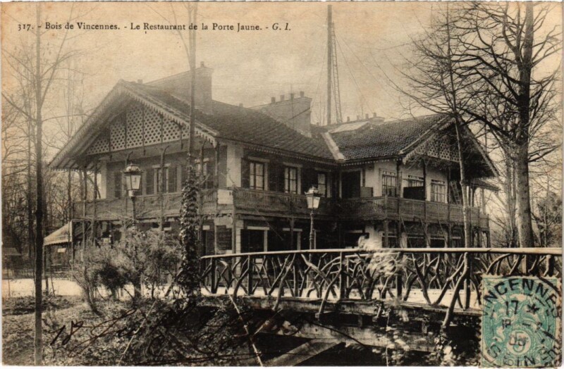 Carte postale ancienne Vincennes Le Restaurant de la Porte-Jaune France à Vincennes