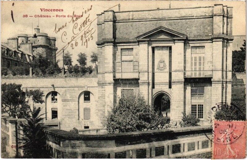 Carte postale ancienne Vincennes Chateau-Porte du Bois France à Vincennes