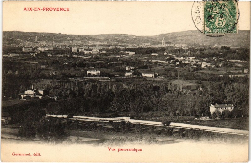 Carte postale ancienne Aix-en-Provence Vue Panoramique à Aix-en-Provence