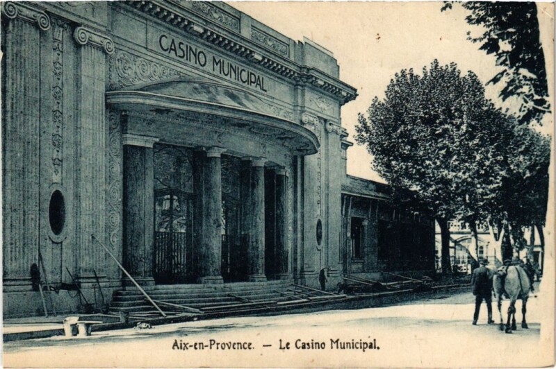 Carte postale ancienne Aix-en-Provence Le Casino Municipal à Aix-en-Provence